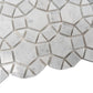 Cotton White 11x13 Polished Multi-shaped Marble Mosaic Tile (5 pack, 4.85 sq ft/case) - Sample