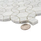 Cotton White 11x13 Polished Multi-shaped Marble Mosaic Tile (5 pack, 4.85 sq ft/case) - Sample
