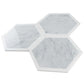 White Gray 12x12 Polished Hexagon Marble Mosaic Tile (5 pack, 4.3 sq ft/case) - Sample