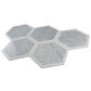 White Gray 12x12 Polished Hexagon Marble Mosaic Tile (5 pack, 4.3 sq ft/case) - Sample
