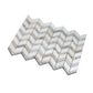 White Gray 10x12 Polished Herringbone Marble Mosaic Tile (5 pack, 4.3 sq ft/case) - Sample
