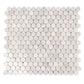 White 11x12 Polished Penny Round Marble Mosaic Tile (5 pack, 4.82 sq ft/case) - Sample