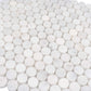 White 11x12 Polished Penny Round Marble Mosaic Tile (5 pack, 4.82 sq ft/case) - Sample