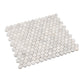 White 11x12 Polished Penny Round Marble Mosaic Tile (5 pack, 4.82 sq ft/case) - Sample
