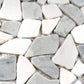 White Gray 11x11 Polished Multi-shaped Marble Mosaic Tile (5 pack, 4.2 sq ft/case) - Sample