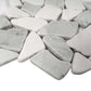 White Gray 11x11 Polished Multi-shaped Marble Mosaic Tile (5 pack, 4.2 sq ft/case) - Sample