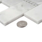 White 12x13 Brick Polished Marble Mosaic Tile (5 pack, 5.28125 sq ft/case) - Sample