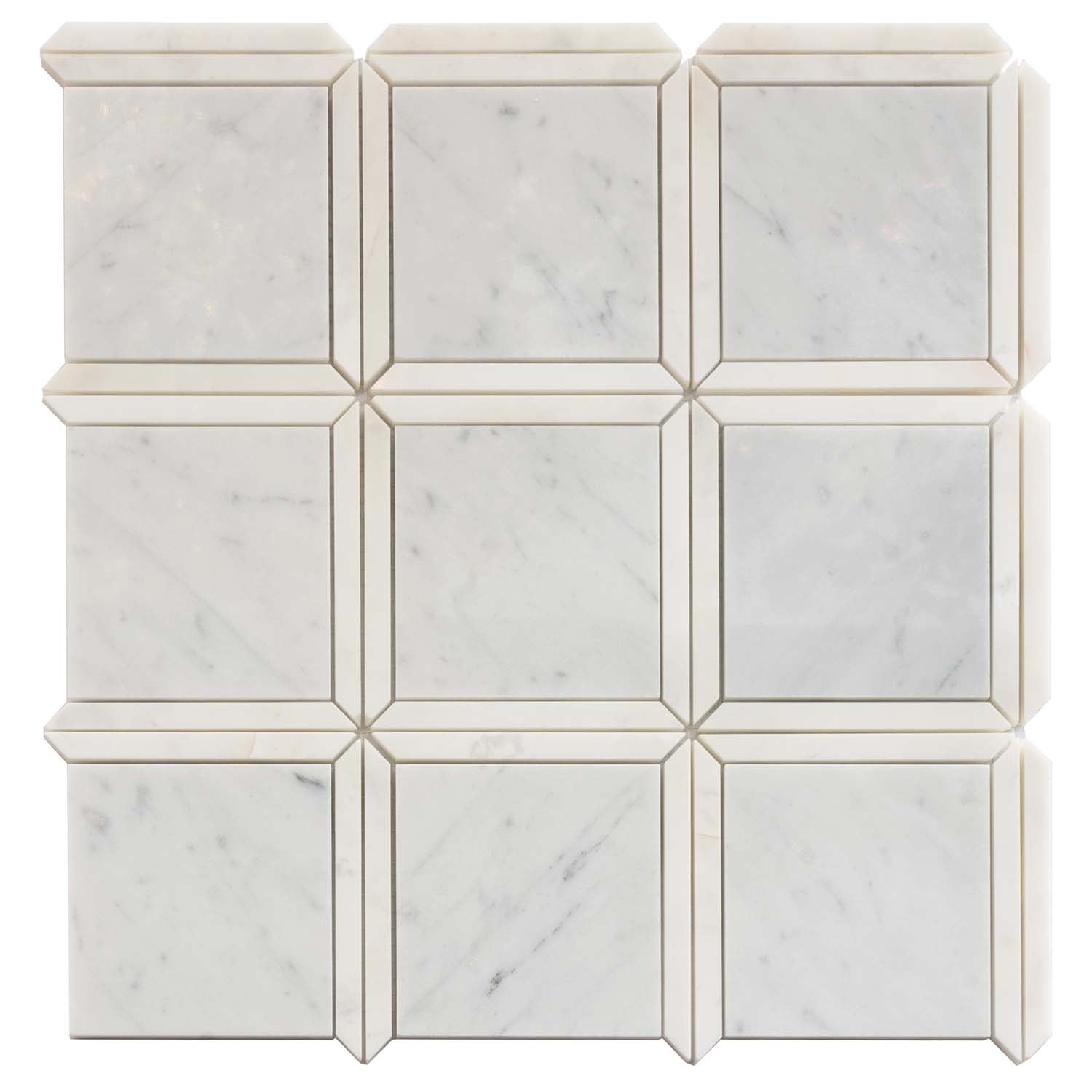 White 12x12 Brick Polished Marble Mosaic Tile (5 pack, 5 sq ft/case) - Sample