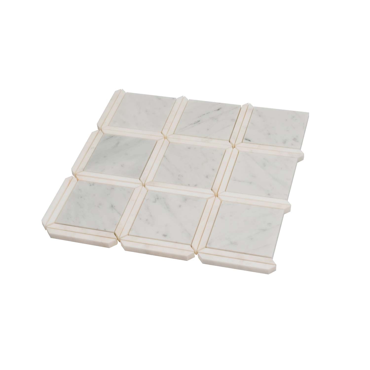 White 12x12 Brick Polished Marble Mosaic Tile (5 pack, 5 sq ft/case) - Sample