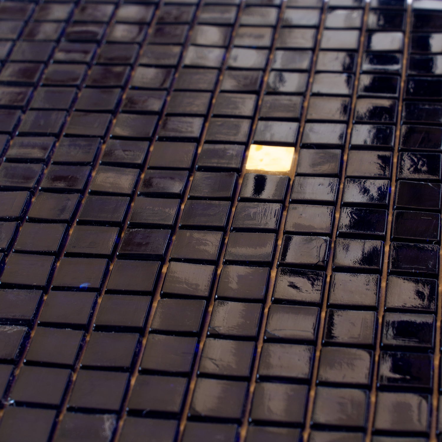 Dark Blue 12x12 Glossy Uniform Square Glass Mosaic Tile (20 pack, 18.69 sq ft/case) - Sample