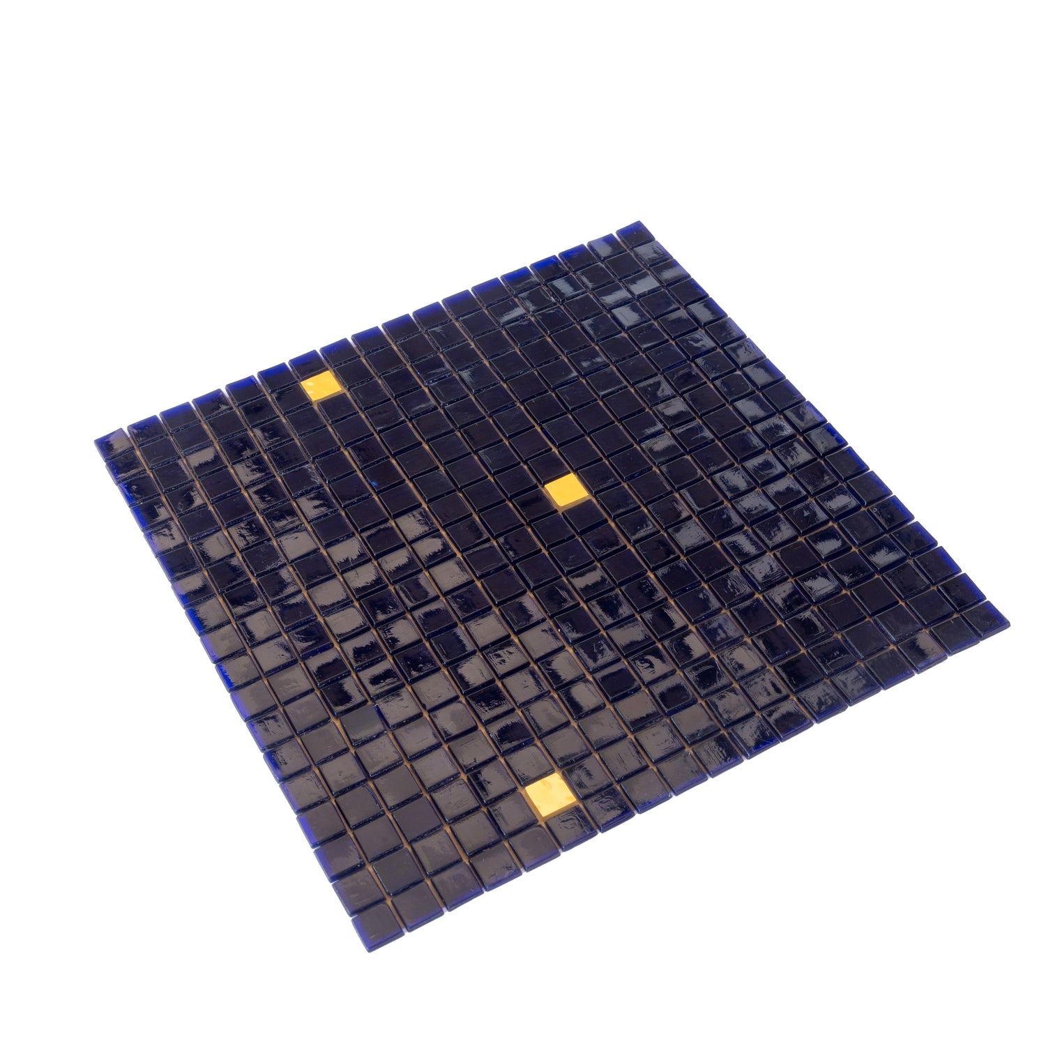 Dark Blue 12x12 Glossy Uniform Square Glass Mosaic Tile (20 pack, 18.69 sq ft/case) - Sample