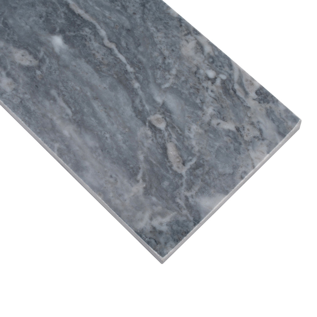 4x12 Gray Polished Marble Subway Tile