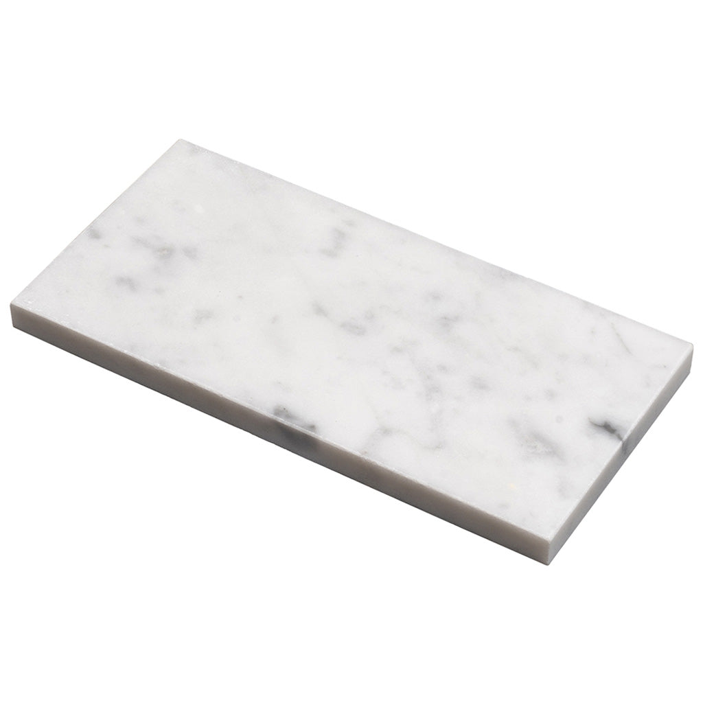 3x6 White Polished Marble Floor Tile