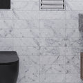 White 4x12 Polished Subway Bianco Carrara Marble Tile (15 pack, 5 sq ft/case)