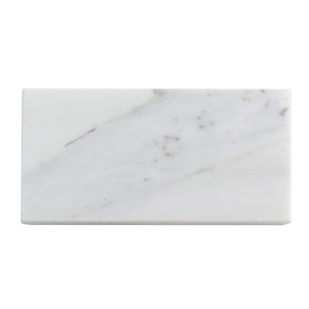 White 3x6 Polished Marble Subway Tile (40 pack, 5 sq ft/case) - Sample