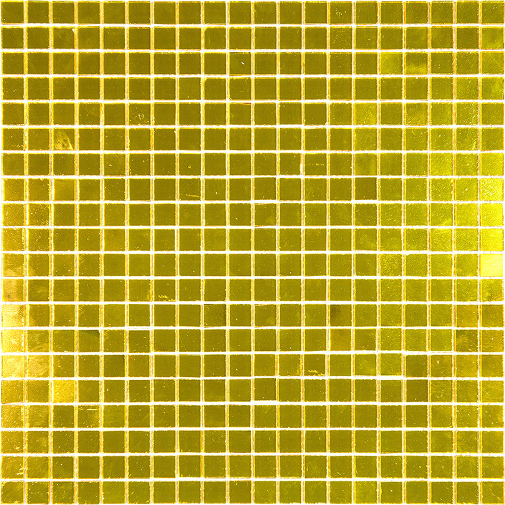 Honey Gold Glossy Glass Mosaic Tile