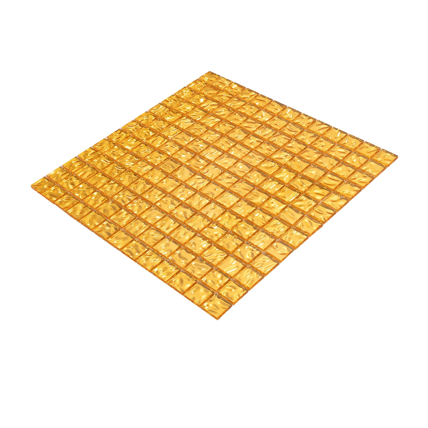 Shimmer Gold 12x12 Glossy Uniform Square Glass Mosaic Tile (20 pack, 20 sq ft/case) - Sample
