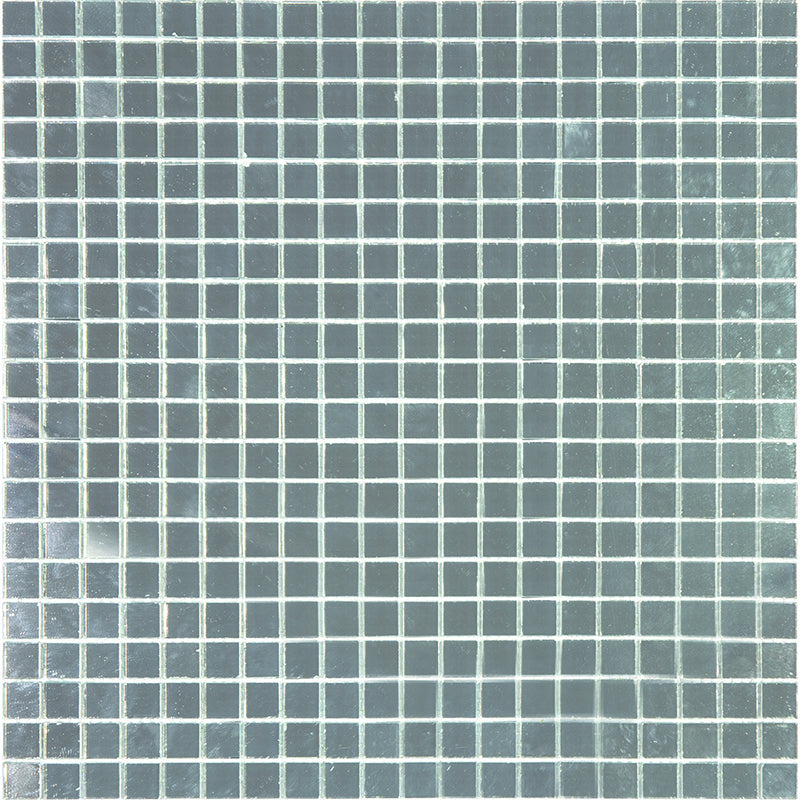 Silver 12x12 Glossy Uniform Square Glass Mosaic Tile (20 pack, 18.69 sq ft/case)