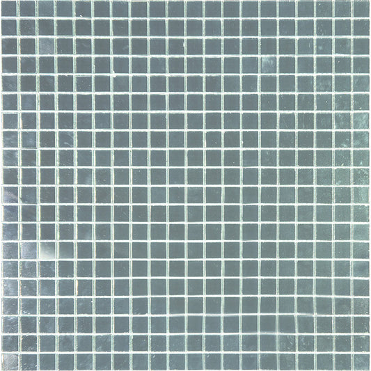 Silver 12x12 Glossy Uniform Square Glass Mosaic Tile (20 pack, 18.69 sq ft/case) - Sample
