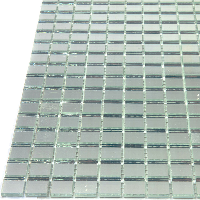 Silver 12x12 Glossy Uniform Square Glass Mosaic Tile (20 pack, 18.69 sq ft/case)