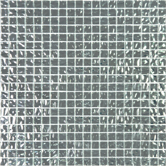 Cloud Silver 12x12 Glossy Uniform Square Glass Mosaic Tile (20 pack, 18.69 sq ft/case)