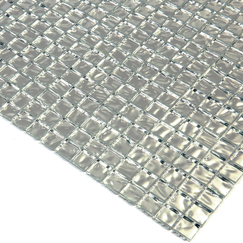 Cloud Silver 12x12 Glossy Uniform Square Glass Mosaic Tile (20 pack, 18.69 sq ft/case)