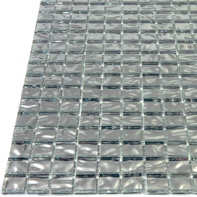 Cloud Silver 12x12 Glossy Uniform Square Glass Mosaic Tile (20 pack, 18.69 sq ft/case)