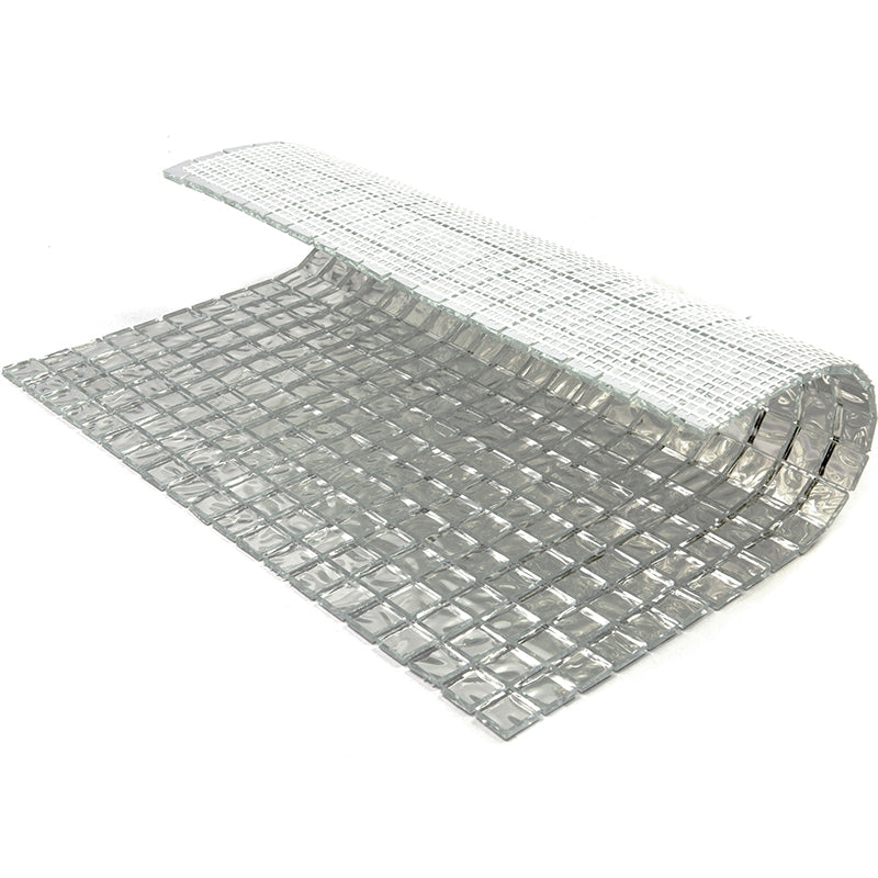 Cloud Silver 12x12 Glossy Uniform Square Glass Mosaic Tile (20 pack, 18.69 sq ft/case)