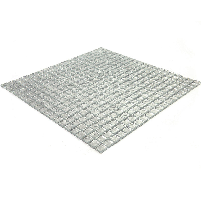 Cloud Silver 12x12 Glossy Uniform Square Glass Mosaic Tile (20 pack, 18.69 sq ft/case)