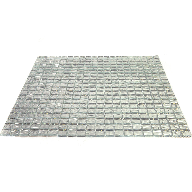 Cloud Silver 12x12 Glossy Uniform Square Glass Mosaic Tile (20 pack, 18.69 sq ft/case)