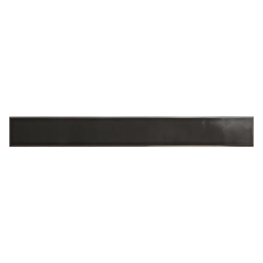 Jet Black 2x16 Glossy Ceramic Subway Tile (50 pack, 10.76 sq ft/case)