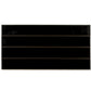 Jet Black 2x16 Glossy Ceramic Deco Subway Tile (50 pack,10.76 sq ft/case)