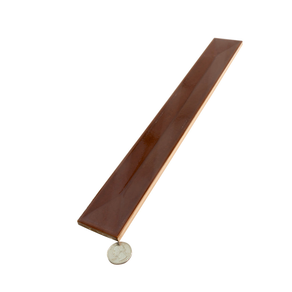 Caramel 2x16 Glossy Ceramic Deco Subway Tile (50 pack,10.76 sq ft/case)