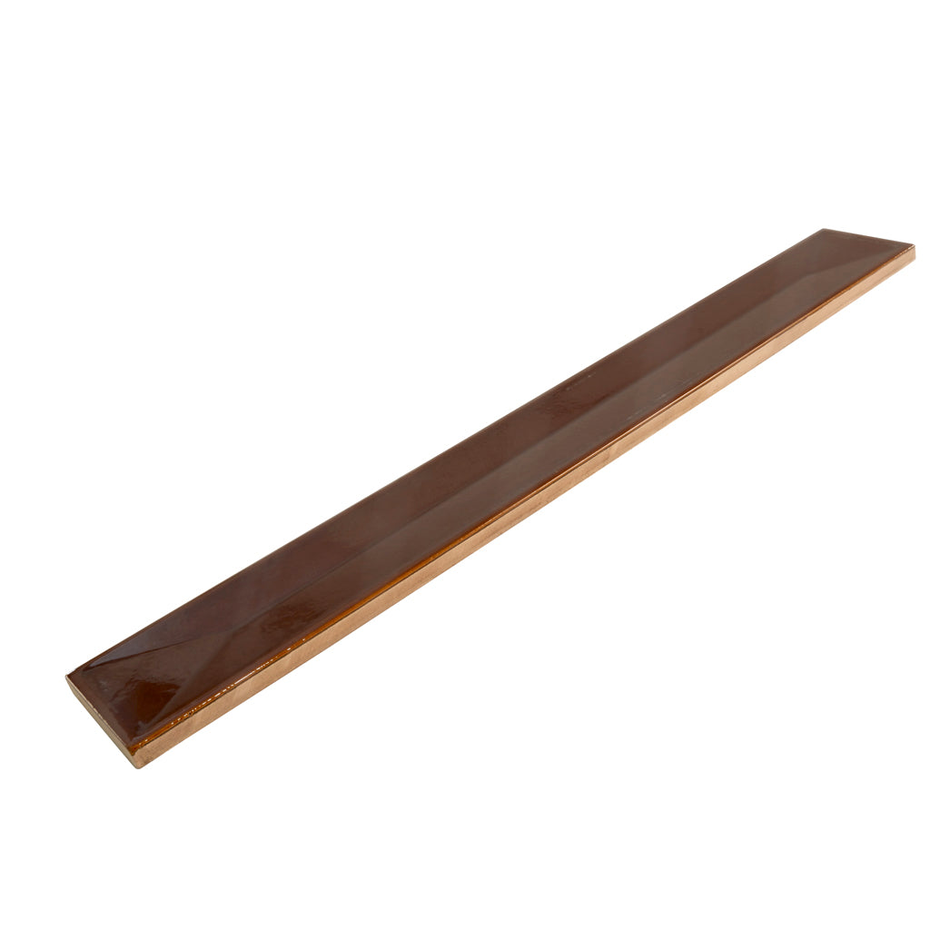 Caramel 2x16 Glossy Ceramic Deco Subway Tile (50 pack,10.76 sq ft/case)