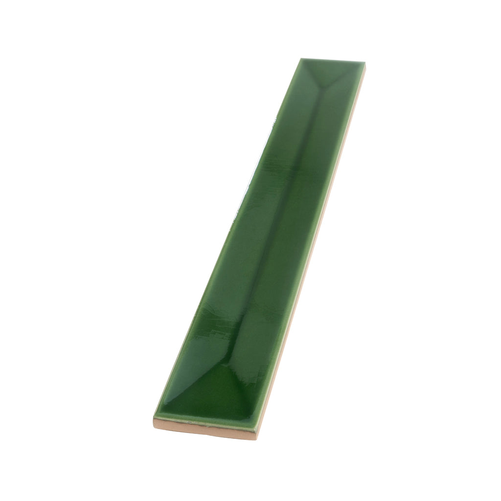 Forest Green 2x16 Glossy Ceramic Deco Subway Tile (50 pack,10.76 sq ft/case)