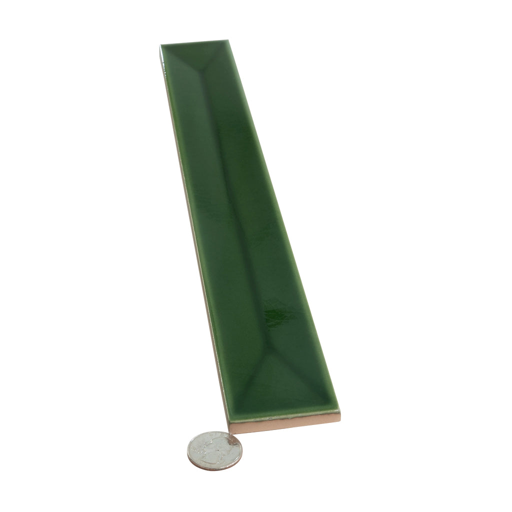 Forest Green 2x16 Glossy Ceramic Deco Subway Tile (50 pack,10.76 sq ft/case)