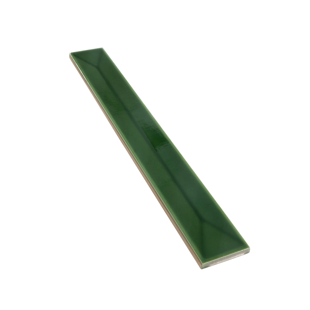 Forest Green 2x16 Glossy Ceramic Deco Subway Tile (50 pack,10.76 sq ft/case)
