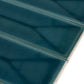 Emerald Petrol Blue 2x16 Glossy Ceramic Deco Subway Tile (50 pack,10.76 sq ft/case)