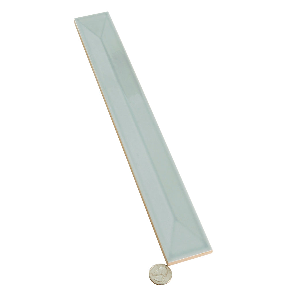 Pastel light Blue 2x16 Glossy Ceramic Deco Subway Tile (50 pack,10.76 sq ft/case)