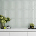 Pastel light Blue 2x16 Glossy Ceramic Deco Subway Tile (50 pack,10.76 sq ft/case)