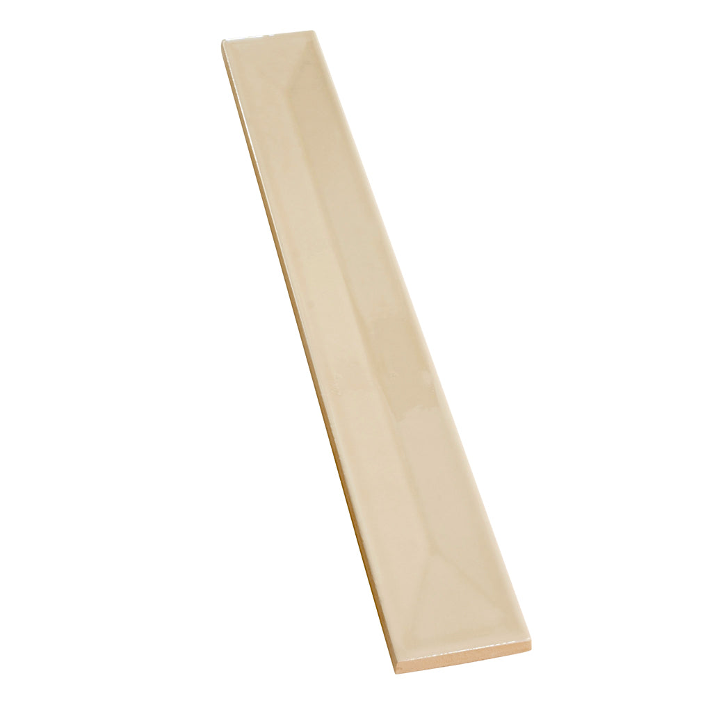 Alabaster Beige 2x16 Glossy Ceramic Deco Subway Tile (50 pack,10.76 sq ft/case)