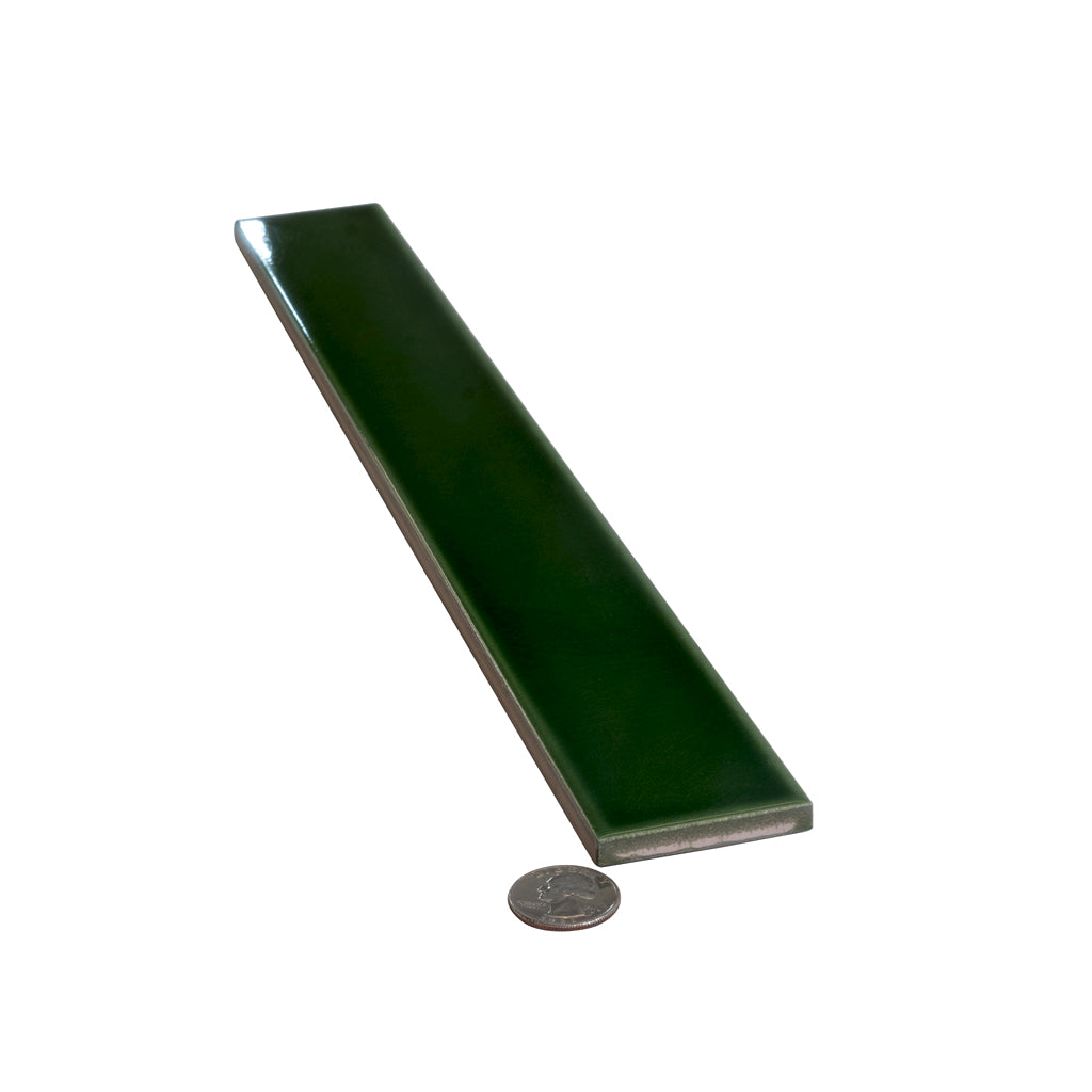 Forest Green 2x16 Glossy Ceramic Subway Tile (50 pack, 10.76 sq ft/case)