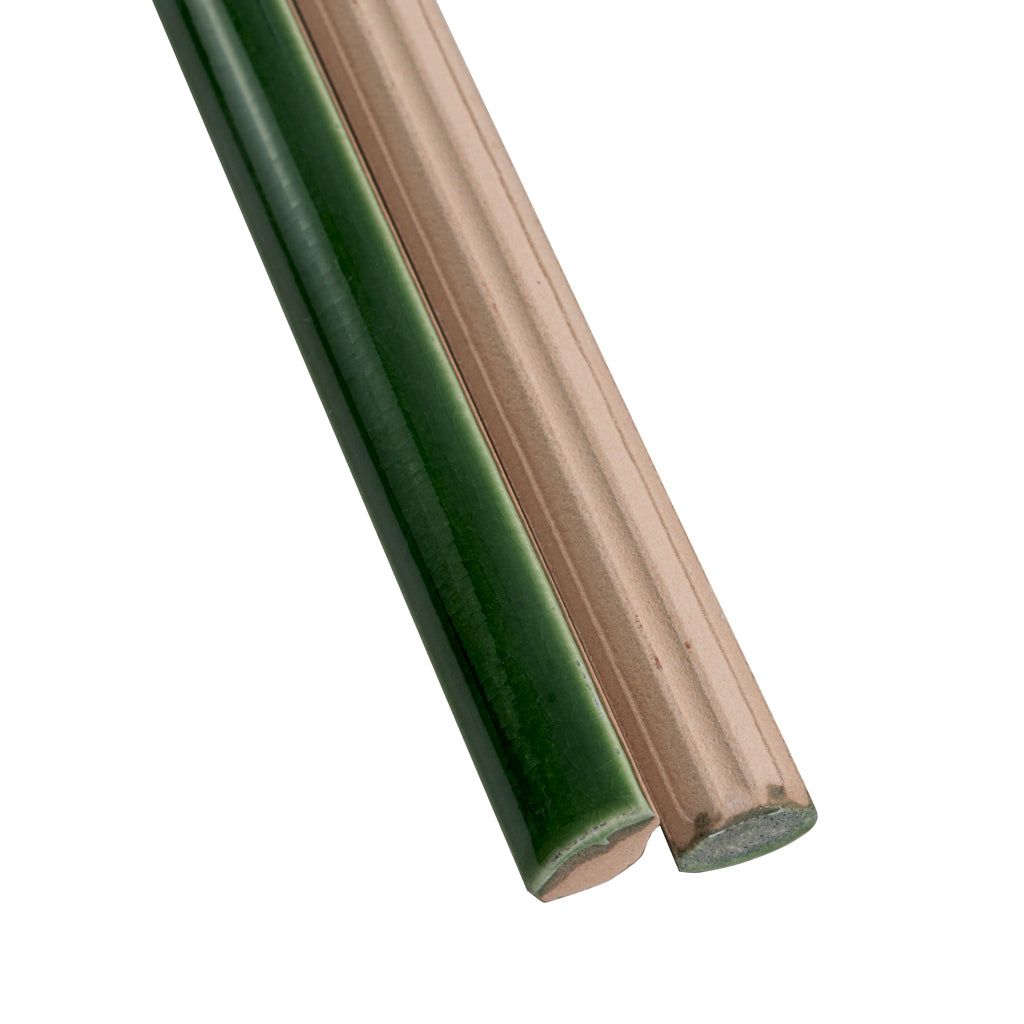 Forest Green 0.5x8 Glossy Ceramic Pencil Tile Trim (10 pack, 0.27 sq ft/case)