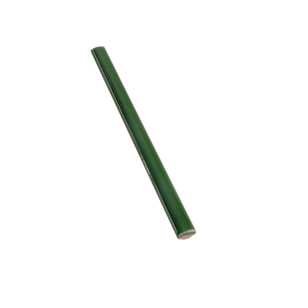 Forest Green 0.5x8 Glossy Ceramic Pencil Tile Trim (10 pack, 0.27 sq ft/case)