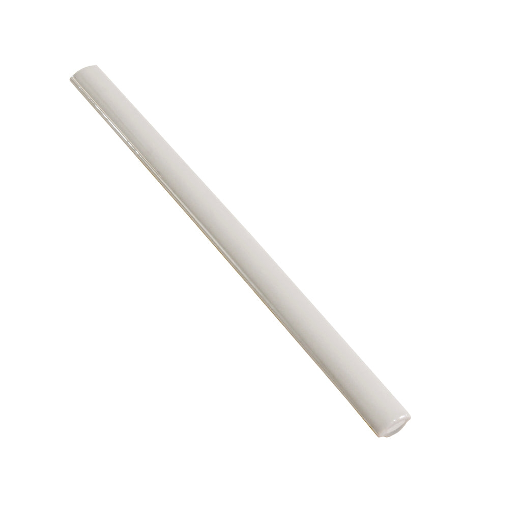 Soft Dove Gray 0.5x8 Glossy Ceramic Pencil Tile Trim (10 pack, 0.27 sq ft/case)
