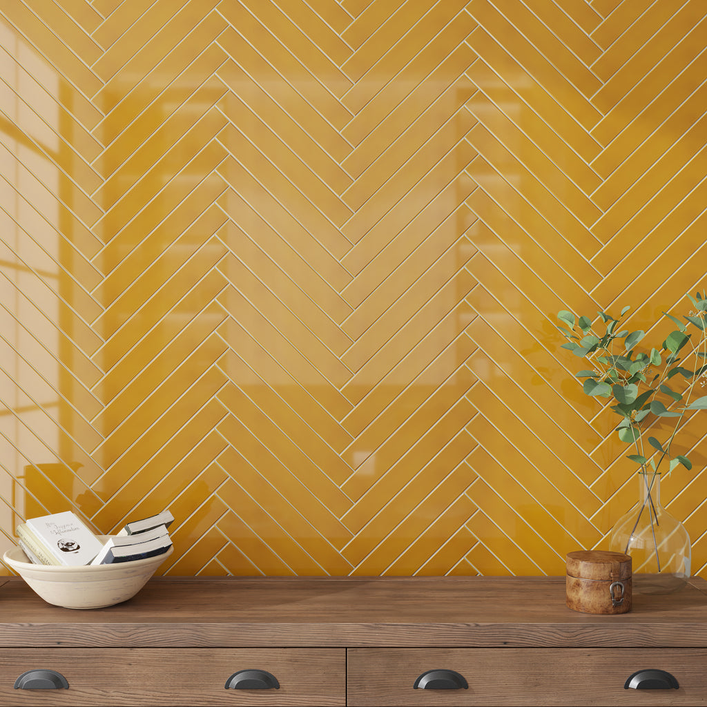 Honey 2x16 Glossy Ceramic Subway Tile (50 pack, 10.76 sq ft/case)