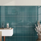 Emerald Petrol Blue 0.5x8 Glossy Ceramic Pencil Tile Trim (10 pack, 0.27 sq ft/case)