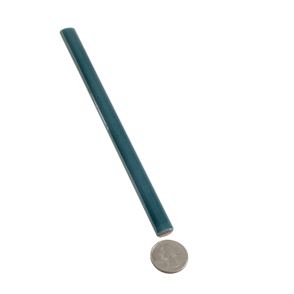 Emerald Petrol Blue 0.5x8 Glossy Ceramic Pencil Tile Trim (10 pack, 0.27 sq ft/case)