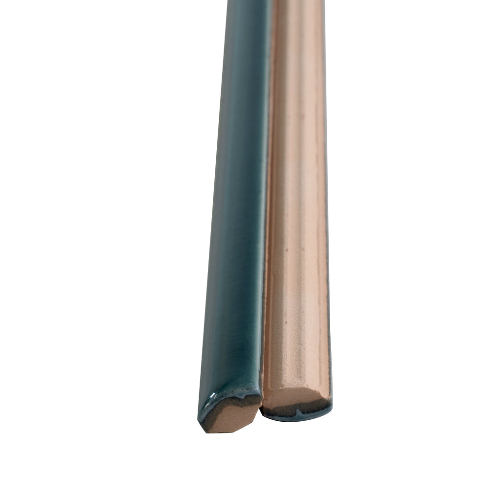 Emerald Petrol Blue 0.5x8 Glossy Ceramic Pencil Tile Trim (10 pack, 0.27 sq ft/case)