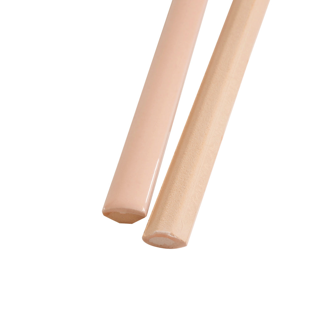 Powder Pink 0.5x8 Glossy Ceramic Pencil Tile Trim (10 pack, 0.27 sq ft/case)